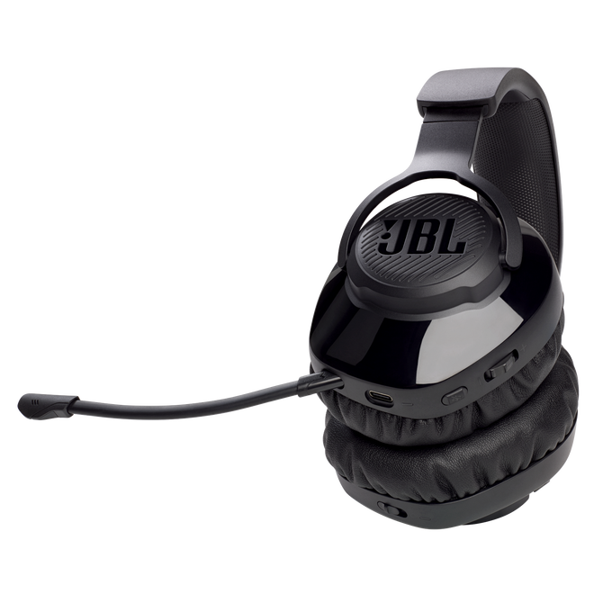 JBL Quantum 350 Wireless - Black - Wireless PC gaming headset with detachable boom mic - Detailshot 2 image number null